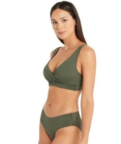 Sea Level Eco Essentials Cross Front B-DD Cup Bikini Top - Khaki -BRASTOGO Sales sea level essentials cross front b dd cup bikini top khaki 2
