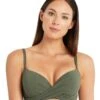 Sea Level Eco Essentials Cross Front Moulded Underwire D-DD Cup Bikini Top - Khaki 2 Sea Level Eco Essentials Cross Front Moulded Underwire D-DD Cup Bikini Top - Khaki -BRASTOGO Sales sea level essentials cross front moulded underwire d dd cup bikini top khaki 7