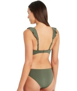 Sea Level Eco Essentials Frill Bikini Top - Khaki -BRASTOGO Sales sea level essentials frill bikini top khaki 5