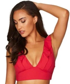 BRASTOGO Sales 33 Sea Level Essentials Frill Bikini Top - Red