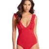 Sea Level Essentials Frill One Piece Swimsuit - Red 2 Sea Level Essentials Frill One Piece Swimsuit - Red -BRASTOGO Sales sea level essentials frill one piece swimsuit red 01