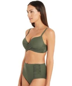 Sea Level Eco Essentials Gathered Side High Waist Brief - Khaki 17 Sea Level Eco Essentials Gathered Side High Waist Brief - Khaki -BRASTOGO Sales sea level essentials gathered side high waist brief khaki 2