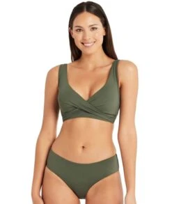 Sea Level Eco Essentials Mid Bikini Brief - Khaki -BRASTOGO Sales sea level essentials mid bikini brief khaki 4