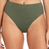Sea Level Eco Essentials Retro High Waist Bikini Brief - Khaki