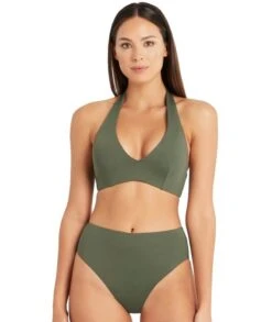 Sea Level Eco Essentials Retro High Waist Bikini Brief - Khaki 14 Sea Level Eco Essentials Retro High Waist Bikini Brief - Khaki -BRASTOGO Sales sea level essentials retro high waist bikini brief khaki 2