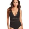 Sea Level Essentials Spliced B-DD Cup One Piece Swimsuit - Black 1 Sea Level Essentials Spliced B-DD Cup One Piece Swimsuit - Black -BRASTOGO Sales sea level essentials spliced b d cup one piece swimsuit black 01