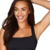 Sea Level Essentials Square Neck B-DD Cup Bikini Top - Black -BRASTOGO Sales sea level essentials square neck b dd cup bikini top black 1