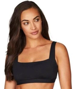 Sea Level Essentials Square Neck B-DD Cup Bikini Top - Black -BRASTOGO Sales sea level essentials square neck b dd cup bikini top black 5