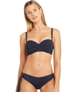 Sea Level Essentials Twist Front Bandeau Bikini Top - Night Sky -BRASTOGO Sales sea level essentials tie side hipster bikini brief night sky 6 2ca4db53 0608 402b b51c 88bdee39f055