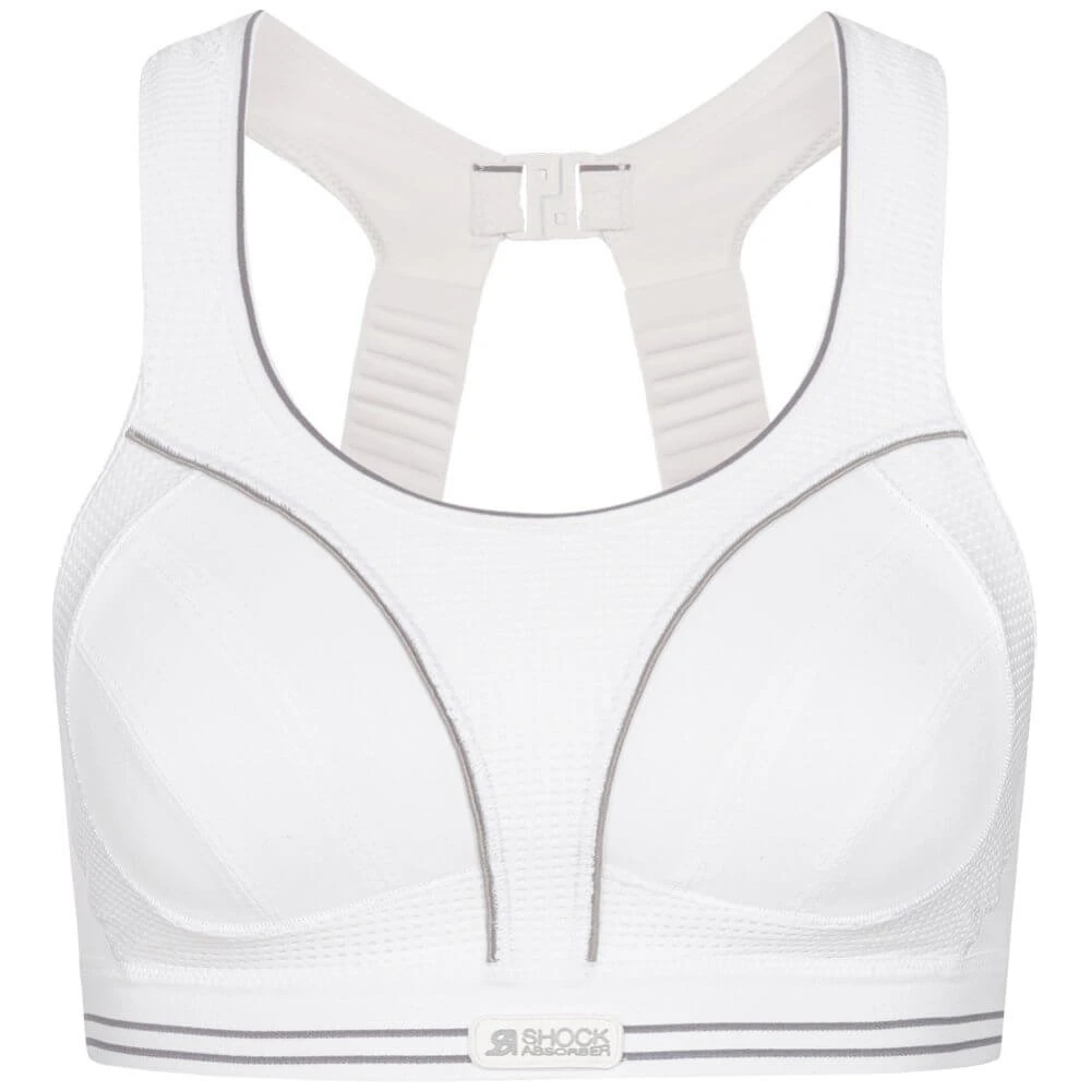Shock Absorber Ultimate Run Wirefree Sports Bra - White/Silver 6 Shock Absorber Ultimate Run Wirefree Sports Bra - White/Silver - Image 4