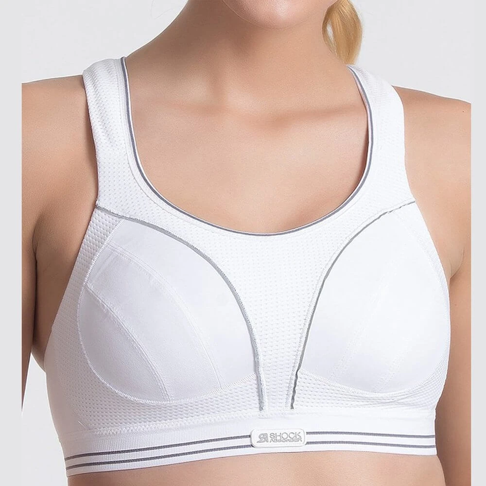 Shock Absorber Ultimate Run Wirefree Sports Bra - White/Silver 5 Shock Absorber Ultimate Run Wirefree Sports Bra - White/Silver - Image 3