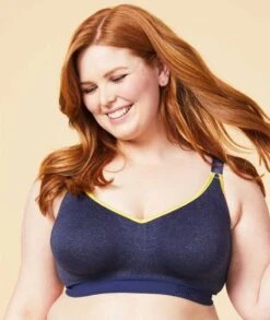 Sugar Candy Crush Fuller Bust Seamless F-HH Cup Wirefree Lounge Bra - Denim