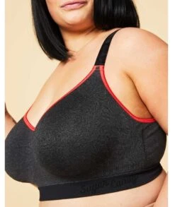 Sugar Candy Crush Fuller Bust Seamless F-HH Cup Wirefree Lounge Bra - Charcoal -BRASTOGO Sales sugar candy crush fuller bust seamless f hh cup lounge bra charcoal4