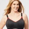 Sugar Candy Crush Fuller Bust Seamless F-HH Cup Wirefree Nursing Bra - Charcoal -BRASTOGO Sales sugar candy crush fuller bust seamless f hh cup nursing bra charcoal