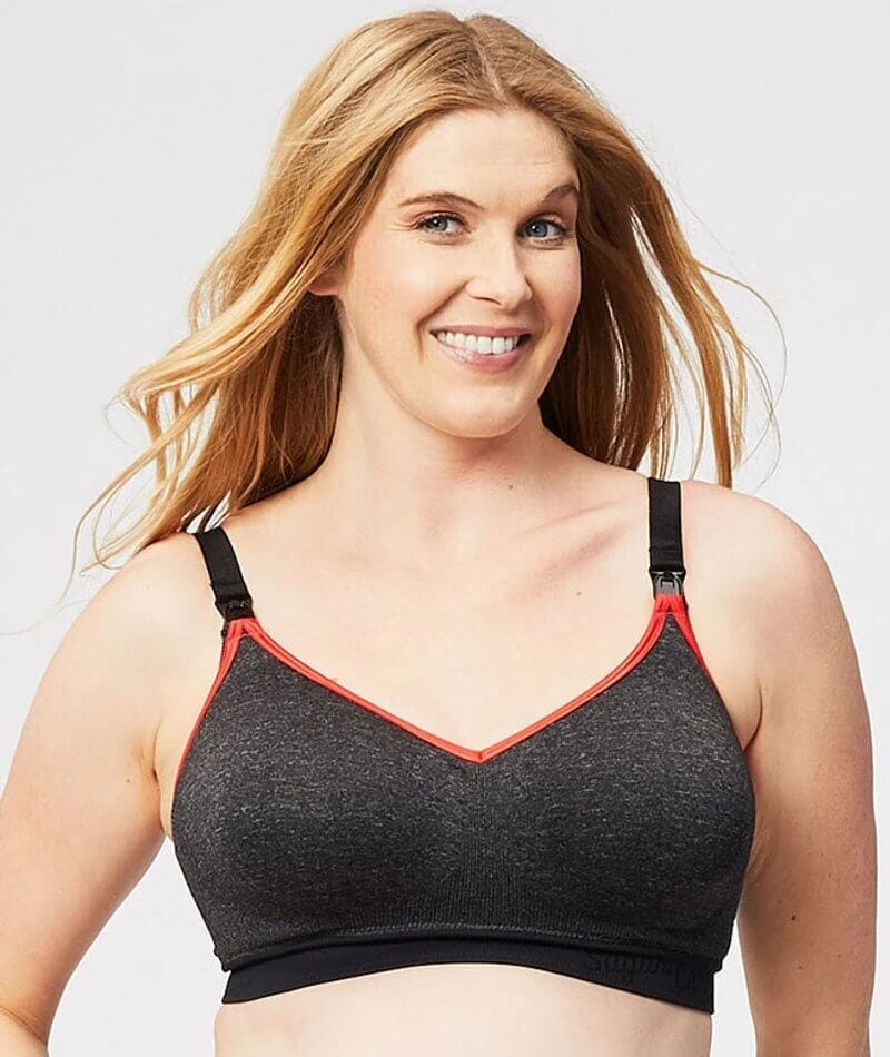Sugar Candy Crush Fuller Bust Seamless F-HH Cup Wirefree Nursing Bra - Charcoal 3 Sugar Candy Crush Fuller Bust Seamless F-HH Cup Wirefree Nursing Bra - Charcoal