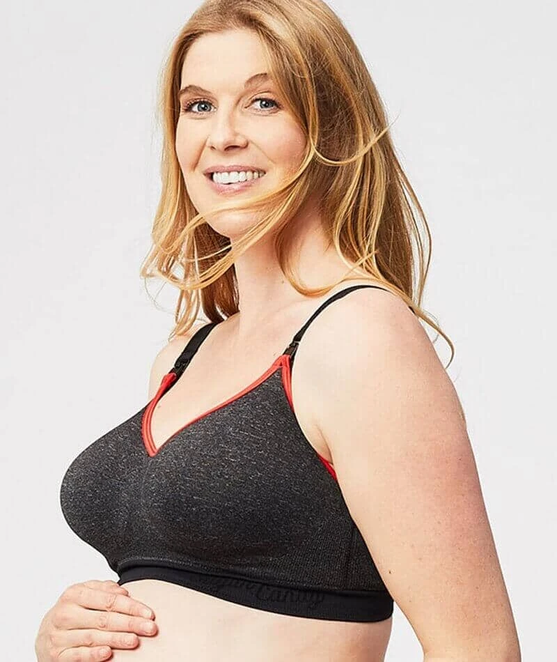 Sugar Candy Crush Fuller Bust Seamless F-HH Cup Wirefree Nursing Bra - Charcoal 5 Sugar Candy Crush Fuller Bust Seamless F-HH Cup Wirefree Nursing Bra - Charcoal - Image 3