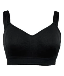 Sugar Candy Fuller Bust Seamless F-HH Cup Wirefree Lounge Bra - Black -BRASTOGO Sales sugar candy fuller bust seamless everyday bra black 4