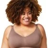 Sugar Candy Fuller Bust Seamless F-HH Cup Wirefree Lounge Bra - Cocoa -BRASTOGO Sales sugar candy fuller bust seamless f hh cup lounge bra cocoa 1