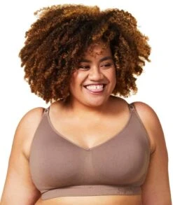Sugar Candy Fuller Bust Seamless F-HH Cup Wirefree Lounge Bra - Cocoa