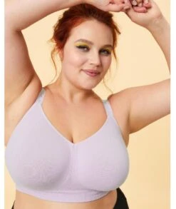 Sugar Candy Fuller Bust Seamless F-HH Cup Wirefree Lounge Bra - Lavender -BRASTOGO Sales sugar candy fuller bust seamless f hh cup lounge bra lavender 4