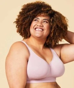 Sugar Candy Fuller Bust Seamless F-HH Cup Wirefree Lounge Bra - Pink -BRASTOGO Sales sugar candy fuller bust seamless f hh cup lounge bra pink1