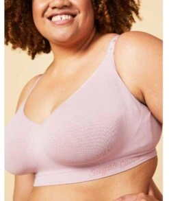 Sugar Candy Fuller Bust Seamless F-HH Cup Wirefree Lounge Bra - Pink -BRASTOGO Sales sugar candy fuller bust seamless f hh cup lounge bra pink3