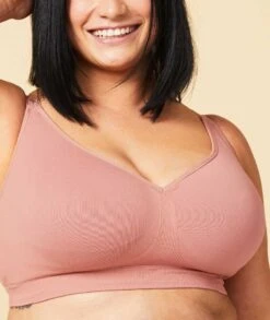 Sugar Candy Fuller Bust Seamless F-HH Cup Wirefree Lounge Bra - Rosewood -BRASTOGO Sales sugar candy fuller bust seamless f hh cup lounge bra rosewood 4