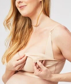 Cake Maternity Popping Candy Fuller Bust Seamless F-HH Cup Wirefree Nursing Bra - Nude -BRASTOGO Sales sugar candy fuller seamless non underwired nursing bra beige2