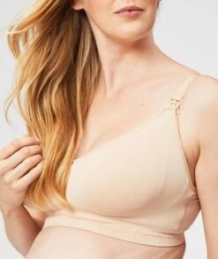Cake Maternity Popping Candy Fuller Bust Seamless F-HH Cup Wirefree Nursing Bra - Nude -BRASTOGO Sales sugar candy fuller seamless non underwired nursing bra beige3