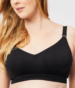 Cake Maternity Popping Candy Fuller Bust Seamless F-HH Cup Wirefree Nursing Bra - Black -BRASTOGO Sales sugar candy fuller seamless non underwired nursing bra black 4