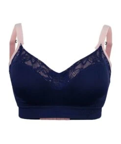Sugar Candy Lux Fuller Bust Seamless F-HH Cup Wirefree Lounge Bra - Navy -BRASTOGO Sales sugar candy lux fuller bust seamless everyday bra navy 4