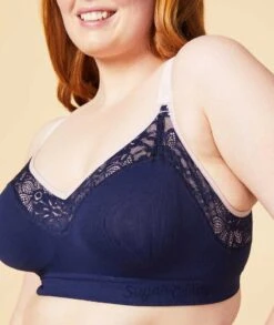Sugar Candy Lux Fuller Bust Seamless F-HH Cup Wirefree Lounge Bra - Navy -BRASTOGO Sales sugar candy lux fuller bust seamless f hh cup lounge bra navy3