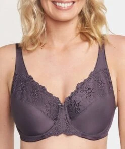 Triumph Embroidered Minimiser Bra 2 Pack - Ink Grey/Silver Shadow -BRASTOGO Sales triumph embroidered minimiser bra 2 pack ink grey silver shadow 4