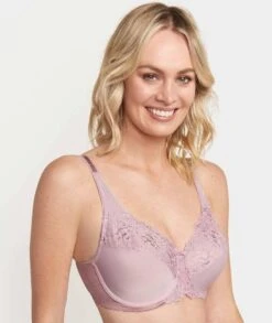 Triumph Embroidered Minimiser Bra 2 Pack - Lilac/Chocolate Mousse -BRASTOGO Sales triumph embroidered minimiser bra 2 pack lilac chocolate mousse5