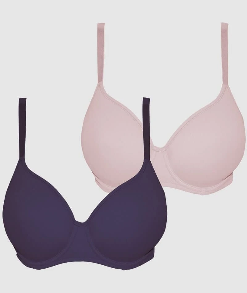 Triumph Gorgeous Luxury T-Shirt 2 Pack Bra - Tea Rose/Dark Grey 10 Triumph Gorgeous Luxury T-Shirt 2 Pack Bra - Tea Rose/Dark Grey - Image 8