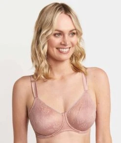 Triumph Lacy Minimizer 2 Pack Bra - Tea Rose/Dark Grey -BRASTOGO Sales triumph lacy minimizer 2 pack bra tea rose dark grey3